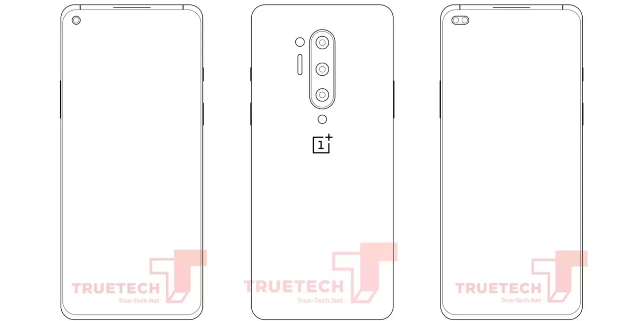 OnePlus 8 Pro alleged sketch outlines quad-cameras and punch-hole screen