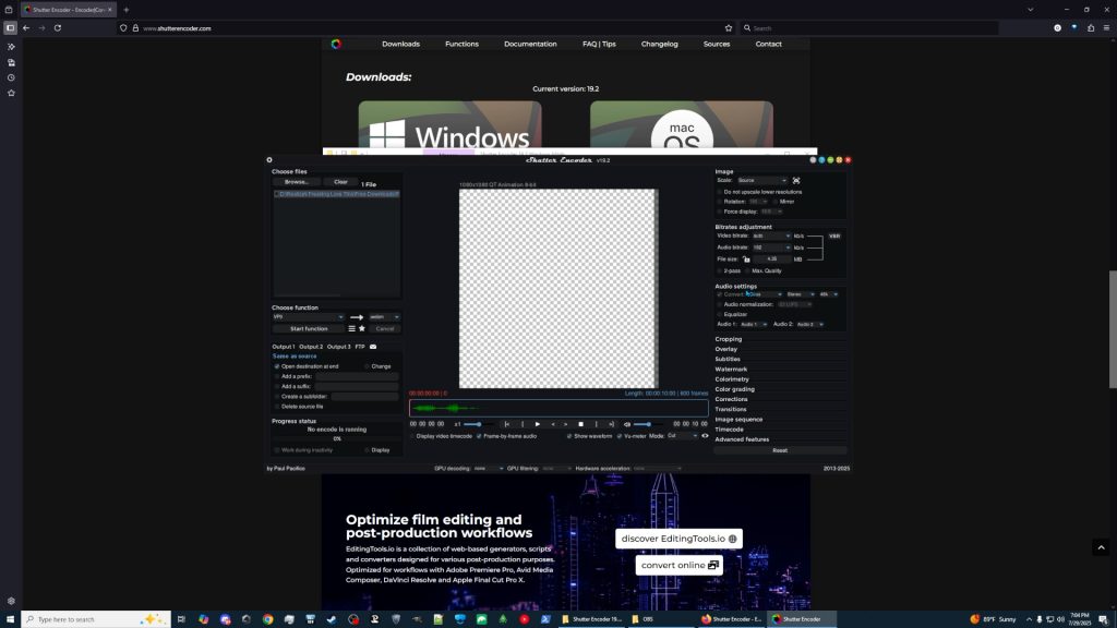 Audio Settings for webm
