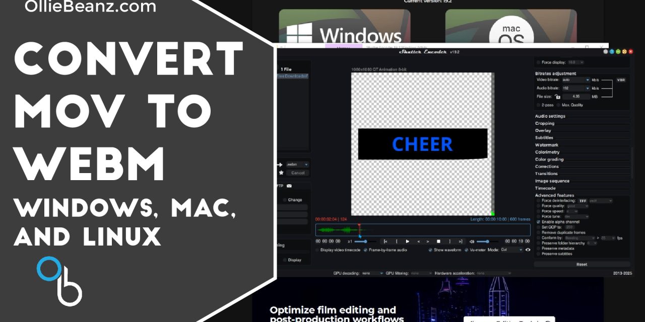 Convert Mov to Webm